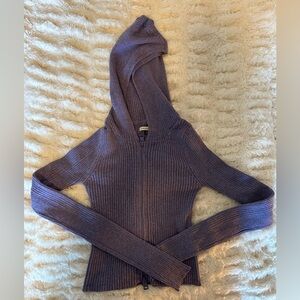 Purple double zip sweater jacket from American eagle - size extra small